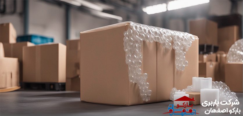 بسته بندی با پلاستیک حباب‌دار - حمل لوازم الکترونیکی